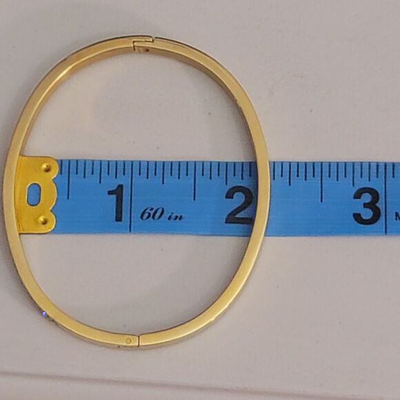 Women's Yellow Gold Filled Bangle Bracelet - Picture 3 of 10